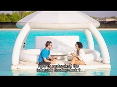 オーダーメイドPVC充気型浮遊船ドック 水 空気ポントン スイミングデッキプラットフォーム