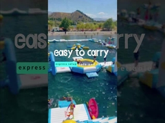 水上スポーツ 色とりどりの 引き寄せられる 膨らませられる バナナ ボート チューブ 海に飛ぶ魚