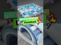 パーソナライズされたソフトプレー機器セット 白と青の泡 ボールピットとソフトプレー