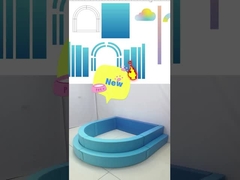 サイアン・ブルー・ボール・ピット キッズ・ソフト・プレイ・エクピレーティング 遊びパーティー 色彩豊かな雲のアーチ