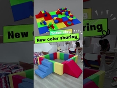 ソフトプレイ レンタル機器 ソフトクライミングスライド ソフトプレイ 色とりどりの泡ブロックセット