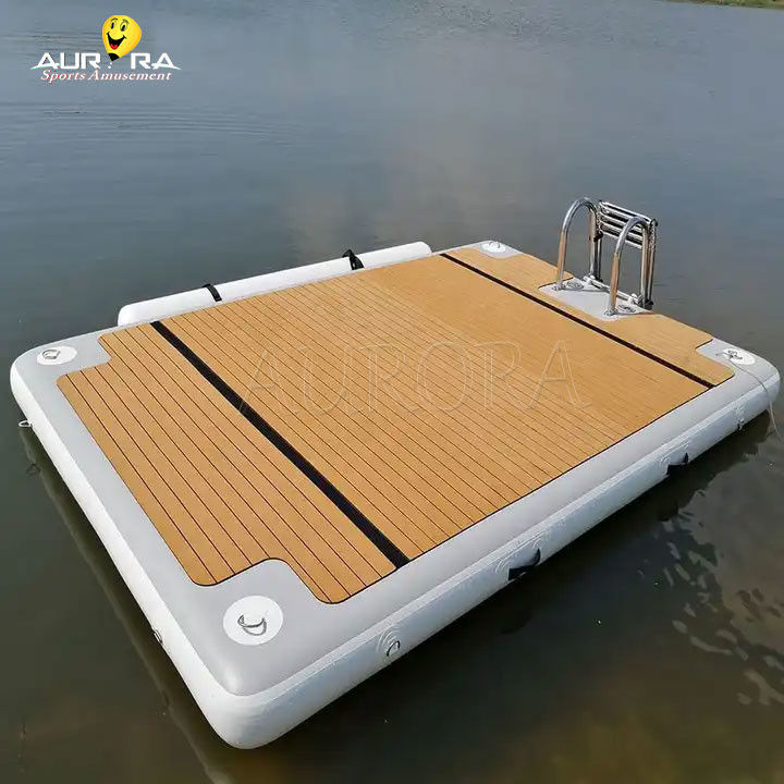 防火 充気 浮遊ドックマット 休憩 水 浮遊 プラットフォーム 湖
