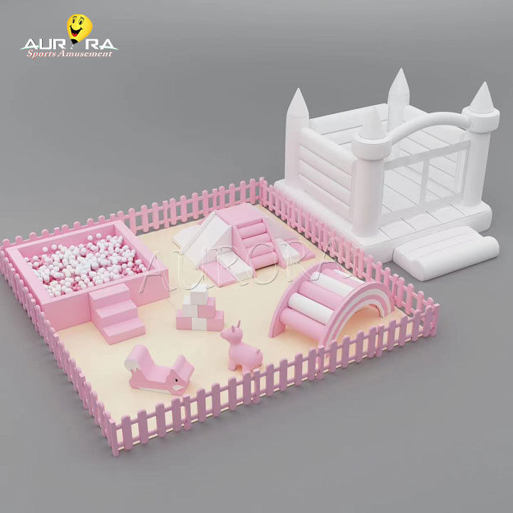 室内 子供 幼児 ソフトプレー 登山 装備 パーティーのためのピンク&ホワイトセット