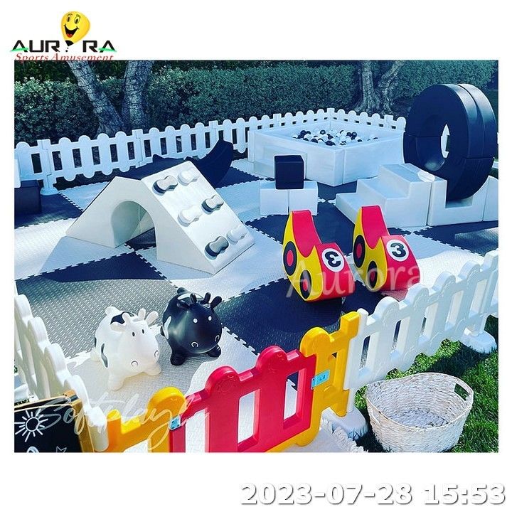防水 充気 ソフトプレー 設備 屋内遊び場 日常保育園 子供 黒 白